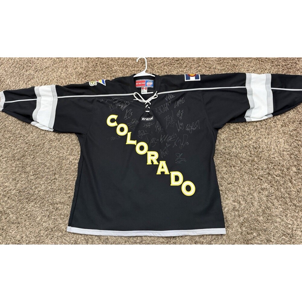 Rare ECHL CCM Colorado Eagles Hockey Jersey Blank Team Signed Adults Size XL